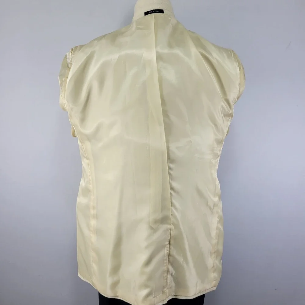 Kilburn Finch Men's‎ Sport Coat Blazer Two Button Ivory Polyester Blend 46L NEW